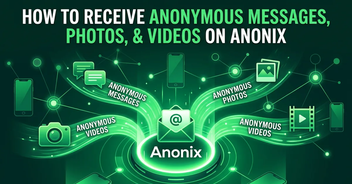 How to Receive Anonymous Messages, Photos, and Videos on Anonix
